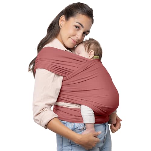 Boba Baby Wrap Carrier  Original Baby Sling Carrier for Newborns (735 lbs), Soft, Secure, Hands-Free & Ergonomic, Ideal for Comfortable Bonding, New Parents (Dusty Pink)