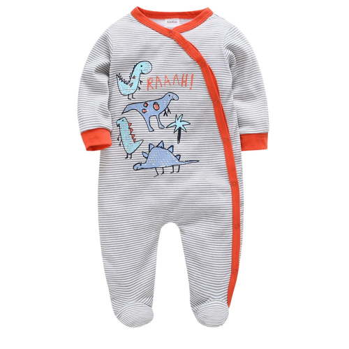 Alkepwun Baby Footie Pajamas Romper Boys Girls Onesie Playsuit Dino Jumpsuit - Infant Cotton Pajamas - Newborn Baby Sleeper