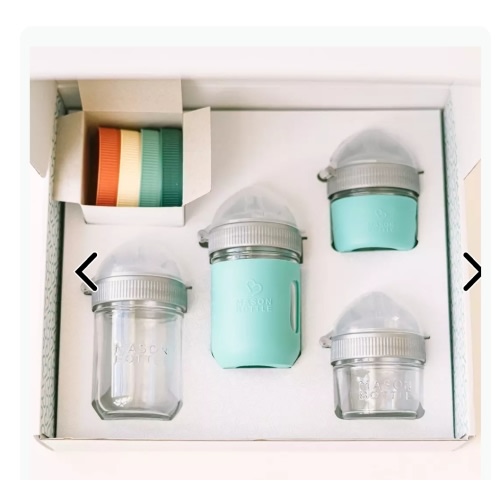 Healthy Baby Starter Gift Set – Mason Bottle