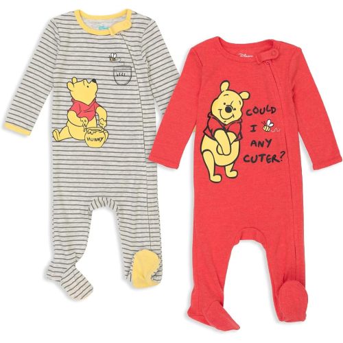 Disney Baby Boys' 2-Pack Footed One-Piece Sleep N' Play Newborn to Infant