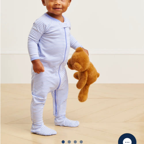 LAKE | Baby | Pima Cotton Pajamas | French Blue Baby Sleeper