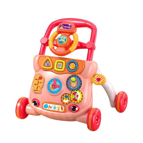 Baby Push Walker Sit to Stand Learning Toy, Activity Center for Infant 6-12 Months, Musical Walking Assistant for Toddlers 1 Year, Early Development Gift,B