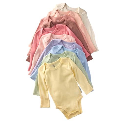 Baby Blake 10-pack Long Sleeve Bodysuits​ 100% Organic Cotton Baby Boy & Girls