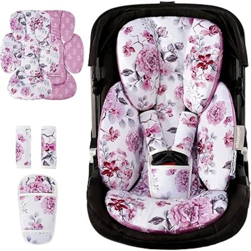 Infant Car Seat Insert for Newborn，Preemie Newborn Infant Insert, Newborn Car Seat Insert Head Body Support for Stroller, Baby Swing, Rocker, Bouncer, Bassinet, 2-in-1 Reversible