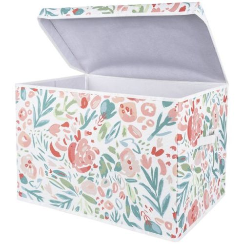 Sammy & Lou Printed Felt Toy Chest - B&W Floral