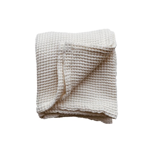 Cotton Waffle Blanket - Ivory – Oatmilk Baby