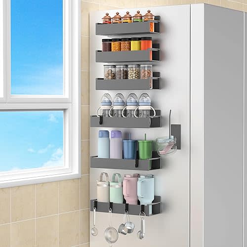 baby Bottle Holder for Refrigerator, 6 Pack, Dark Gray