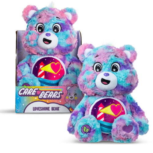 Care Bears - 14" Medium Plush  - Color Splash Collection - Loveshine Bear ,  Ages 4 Year and Up