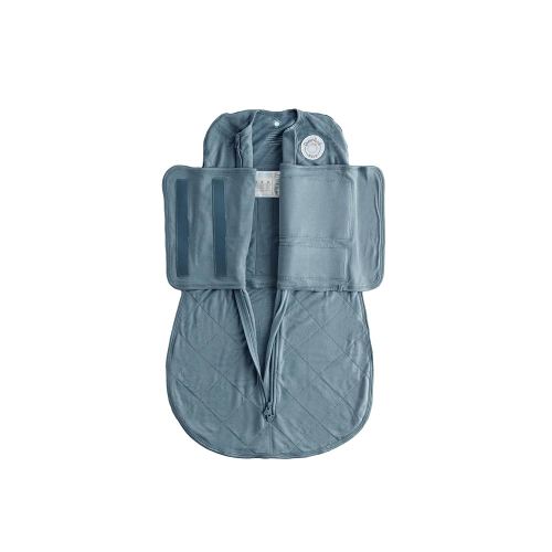 Dreamland Baby Bamboo Viscose Swaddle Sleep Sack (0-6 months). 1.0 TOG Ultra Soft Swaddle Blanket w/Built in Band. 97% Viscose, 3% Spandex (Ocean). Mom-Owned US Business, Premium Materials