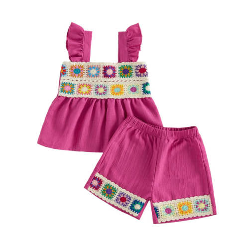 MARINA Pink Crochet Outfit - Hazel & Bo