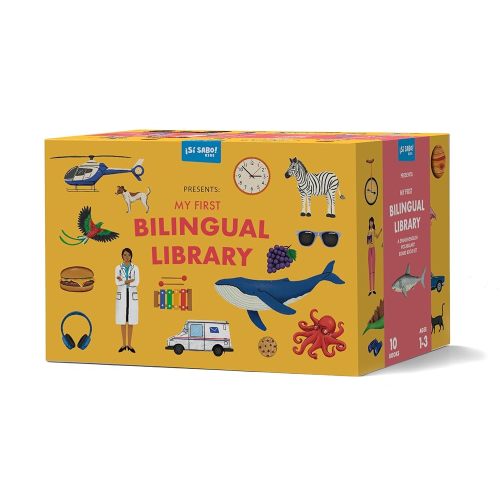 My First Bilingual Library: A Spanish-English Vocabulary Board Book Set of Colors, Numbers, Animals, ABCs, and More (Sí Sabo Kids)