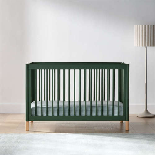 Babyletto Gelato Forest Green Natural Wood 4-in-1 Convertible Crib