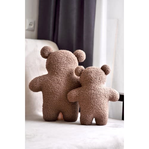 Teddy Bear Pillow - Kids Decor | Teddy Boucle Pillow | Teddy Bear Toy for Baby | Bear Shaped Pillow |