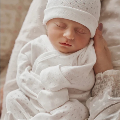 Organic Cotton Pointelle Layette 2 Pc Gift Set