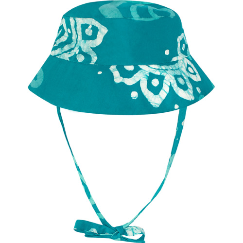 Global Mamas Fair Trade Sun Hat Babies: Paisley - Teal-Organic