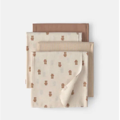 Baby 4-Pack Bear Receiving Blankets - Brown/Cream | Carter's