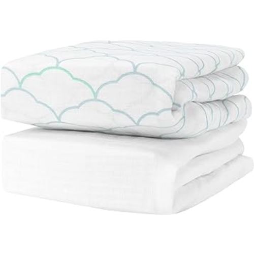 Newton Baby Fitted Crib Sheet (2-Pack) - Ultra Breathable and Soft, Organic Cotton, Fits All Standard Cribs, White Dreamweaver