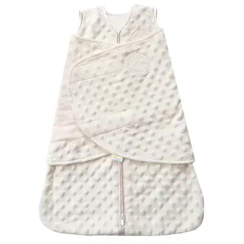 Cream Plushy Dot Velboa Swaddle - Newborn | HALO