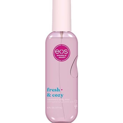 eos Cashmere Body Mist, Fresh & Cozy, Body Spray for Women, Hair Mist, Moisturizing, Hyaluronic Acid, Glycerin, Vegan, Cruelty-free, 6 fl oz