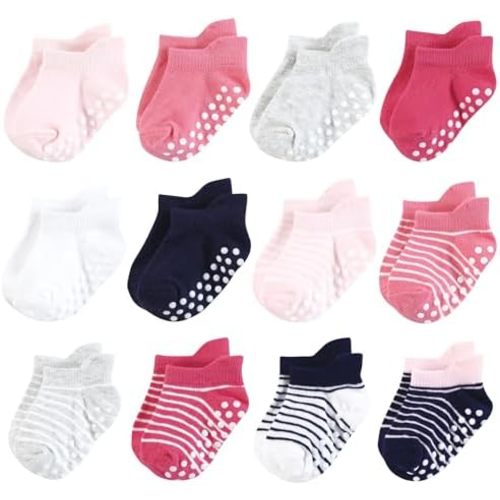 Hudson Baby Unisex Baby Non-Skid No-Show Socks