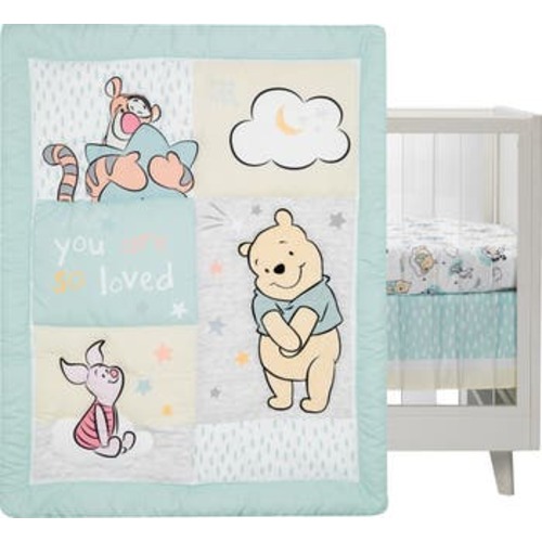 Disney Baby Winnie the Pooh Hugs 3-Piece Nursery Crib Bedding Set