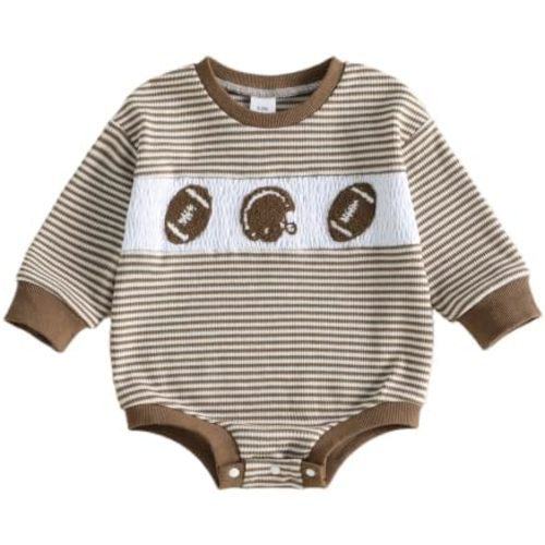 GOOCHEER Fall Baby Boy Clothes Football Duck Hunting Long Sleeve Romper