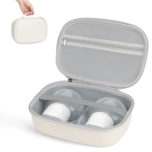 Breast Pump Carrying Bags Case for Willow & Momcozy, Compact Hands Free Wearable Breast Pump Bag for eufy Security/Medela/Bluefair- Travel Pumping Storage Bag with Removable Tray for Mom - Beige