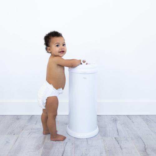 Steel Diaper Pail - White - White