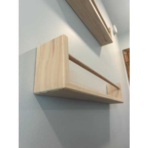 Nursery Bookshelf with Waterfall Sides and Rounded Edges, Wood Floating Shelf, Wall Shelf for kid’s room, Babyroom decoration