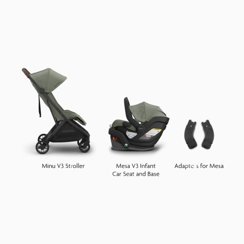 UPPAbaby Minu V3 Stroller, Mesa V3 & Car Seat Adapters - Evelyn