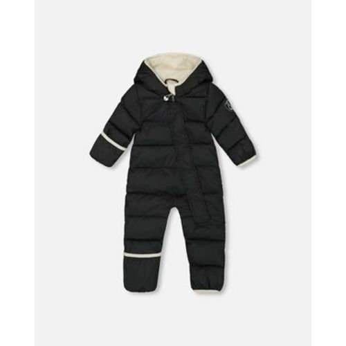 Deux par Deux Baby Unisex One-Piece Baby Cloud Compressible Snowsuit Designed for Car Seat Black - 3 Months