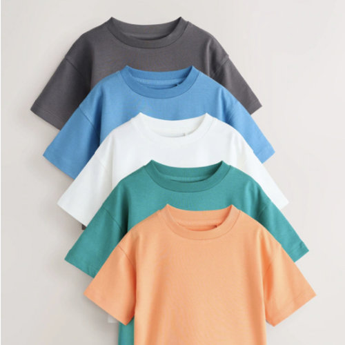 Buy Charcoal/White/Blue/Orange/Green Relaxed Fit Short Sleeve T-Shirts 5 Pack (3mths-7yrs) from Next USA