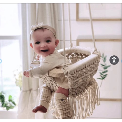 Macrame Baby Swing | 100% Organic Cotton | Finn + Emma