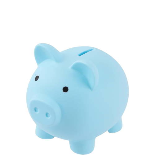 SUSWIM Large Piggy Banks, Cute Plastic Pig Money Box, Piggy Bank for Girls and Boys, Unbreakable Plastic Coin Bank Fun Gifts for Birthday, Festival, Baby Shower (Blue)