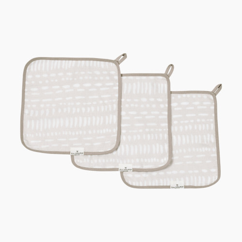 Loulou Lollipop Washcloth Set - Grey Mudcloth