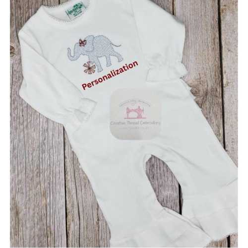 Embroidered Baby Girl White College Football Team Outfit Personalized Spring Summer Fall Birthday - Size: 3 Month US kids' numeric