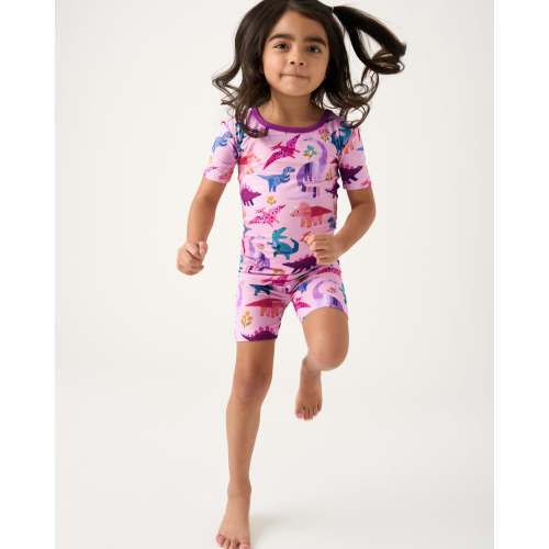 Roar & Explore Pink Two-Piece Short Sleeve & Shorts Pajama Set