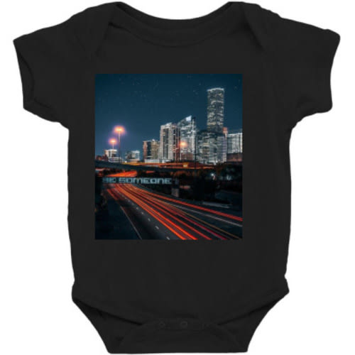Houston Skyline Be Someone Bridge At Night Sweatshirt Baby Bodysuit By Hglan77 - Artistshot