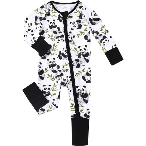 Baby Viscose of Bamboo Convertible Footie Pajamas for Boys Girls