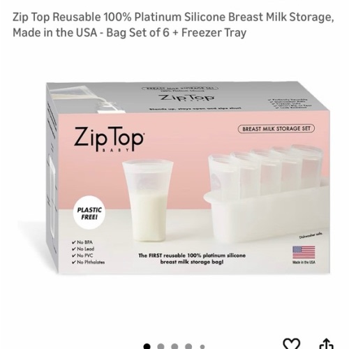 Zip Top Breast Milk Storage Set
