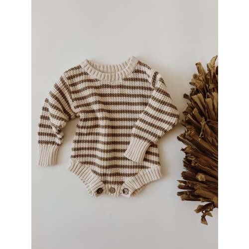 Damien Striped Knit Romper