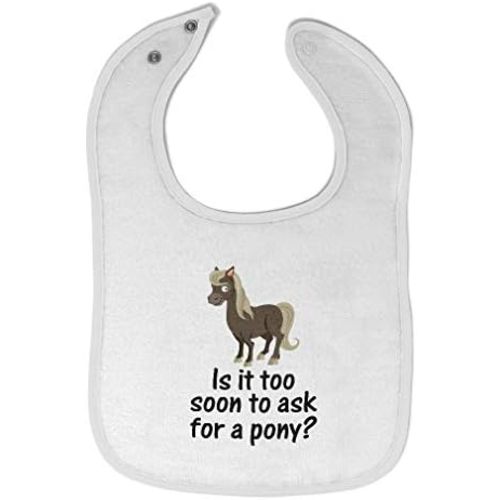 Cute Rascals Toddler & Baby Bibs Burp Cloths Young Horse Too Soon Ask Pony Question Mark Sign