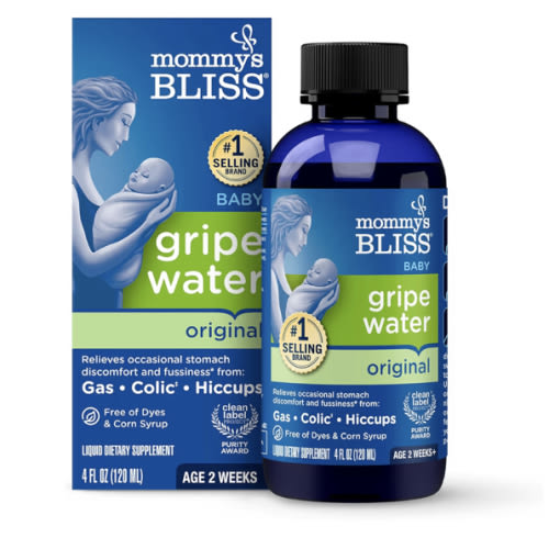 Mommy's Bliss Gripe Water Original, Infant Gas & Colic Relief, Gentle & Safe, 2 Weeks+, 4 Fl Oz (Pack of 1)