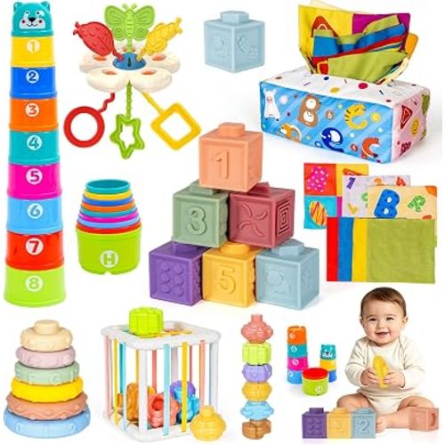 6 in 1 Montessori Toy for Babies Sensory Set for Infant Early Learning Gift
