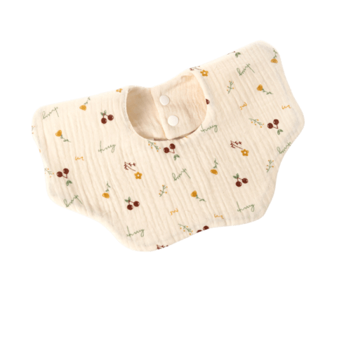 Little Cherry & Flower Baby Bib