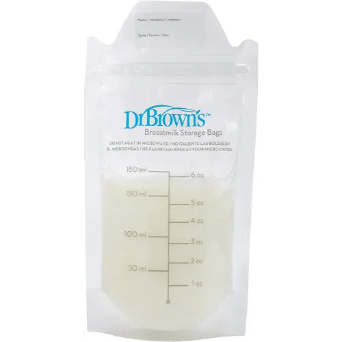 Dr. Brown's Breastmilk Storage Bags for Freezing and Storing - 100ct
