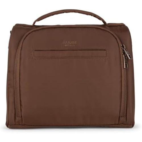 JuJuBe Insulated Bottle Bag, Breastmilk Cooler Bag Fits 3 Baby Bottles, Storage Tote for Nursing Mom, Daycare & Travel, Lunch Bag w/Handle & Shoulder Strap (Espresso)