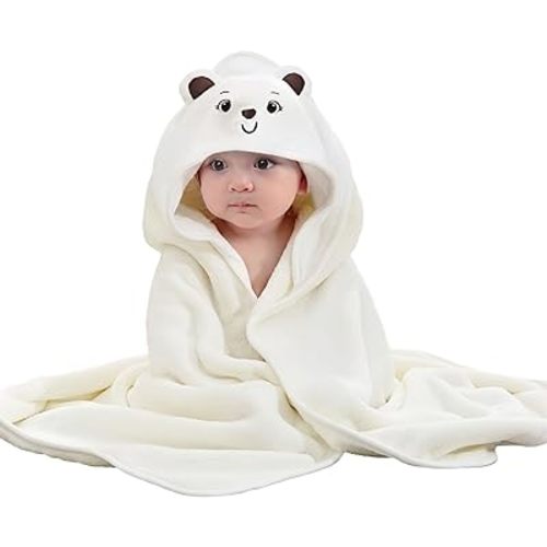 Baby Hooded Towels,31 x 31 in Baby Washcloths, Infant Super Soft Baby Bath Towels with Hood for Toddlers1-3,Highly Absorbent Viscose Hooded Towel for Boys, Girls, Newborn Essentials