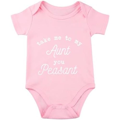 listery Take Me To My Aunt You Peasant Baby Funny auntie Baby Bodysuit Cute Aunt White Baby Clothes 0-12