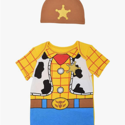 Disney Cosplay Baby Bodysuit and Hat Set Newborn to Infant Sizes (Newborn - 24 Months)